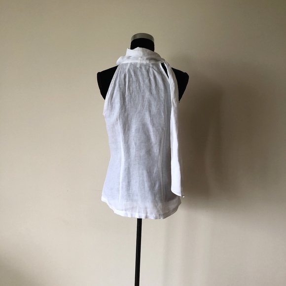 NWOT Nara Camicie White Linen Blouse - Picture 2 of 8